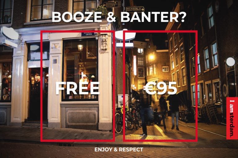 The city of Amsterdam launched a media campaign in 2018 to warn tourists of the costs of disrespecting the city. Photo: Supplied.