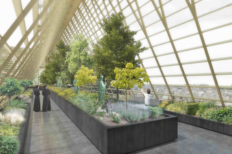 The gardens would be active and teach visitors about urban farming. Image: Studio NAB.
