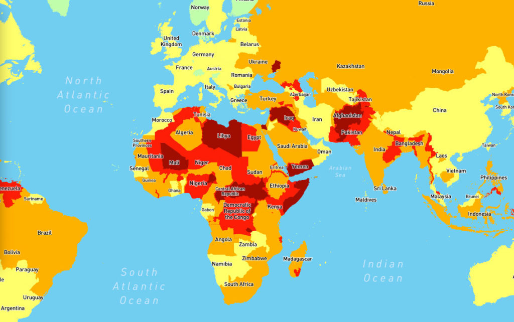country travel risk map