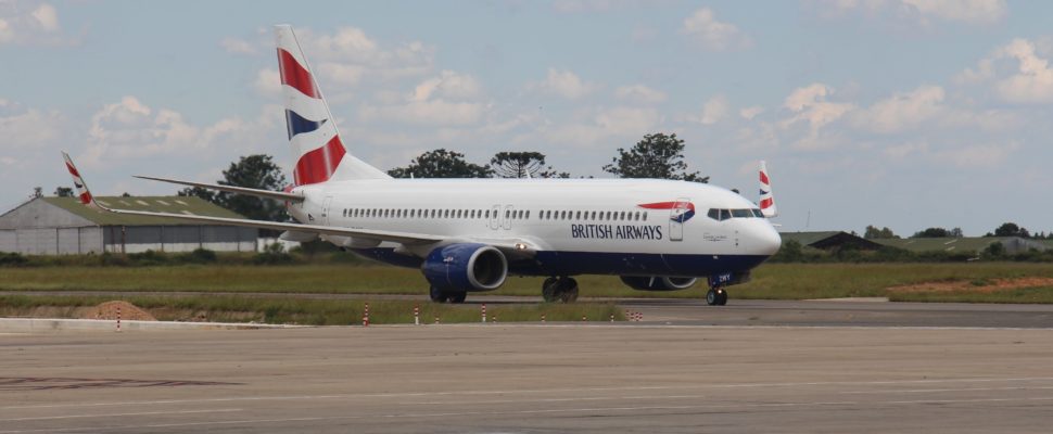 BA operated by Comair returns to Harare, Zimbabwe