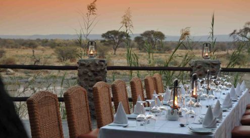 Romantic setting at Tau game lodge