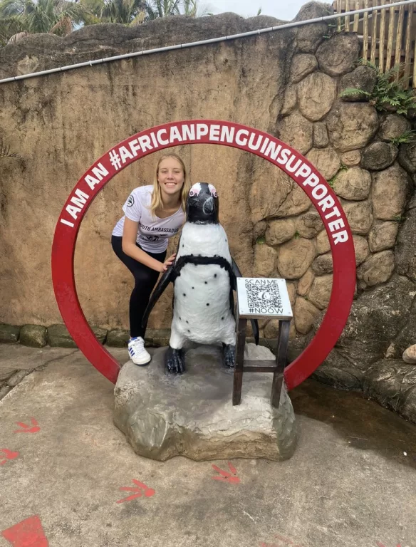 An image of 17-year-old penguin ambassador, Keira King