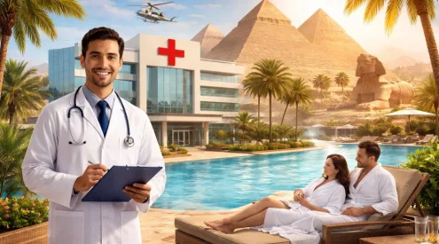 medical tourism Egypt, Egypt hospitals modern facilities, Cairo healthcare travel, Red Sea recovery resorts, Egypt wellness travel, international patients Egypt, affordable medical treatment Egypt, Egypt tourism healthcare, global health travel Africa, Egypt recovery holiday, Getaway Magazine