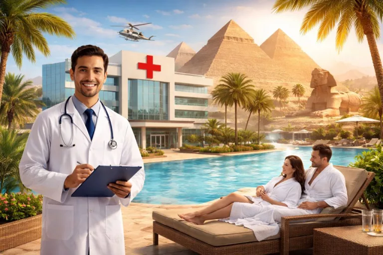 medical tourism Egypt, Egypt hospitals modern facilities, Cairo healthcare travel, Red Sea recovery resorts, Egypt wellness travel, international patients Egypt, affordable medical treatment Egypt, Egypt tourism healthcare, global health travel Africa, Egypt recovery holiday, Getaway Magazine