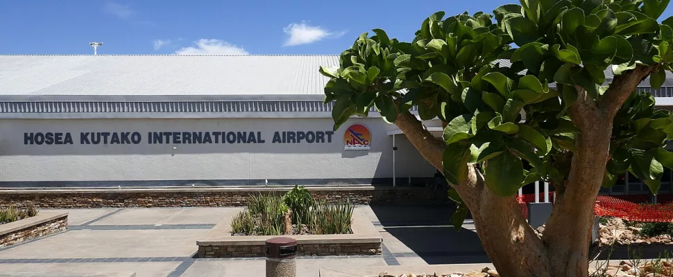 Namibia airport carbon accreditation, Hosea Kutako International Airport, Walvis Bay International Airport, Namibia Airports Company, sustainable aviation Namibia, green travel Africa, airport sustainability, Namibia travel news, eco tourism Namibia, carbon accreditation Africa, Windhoek airport, Walvis Bay airport, African aviation sustainability, Getaway Magazine